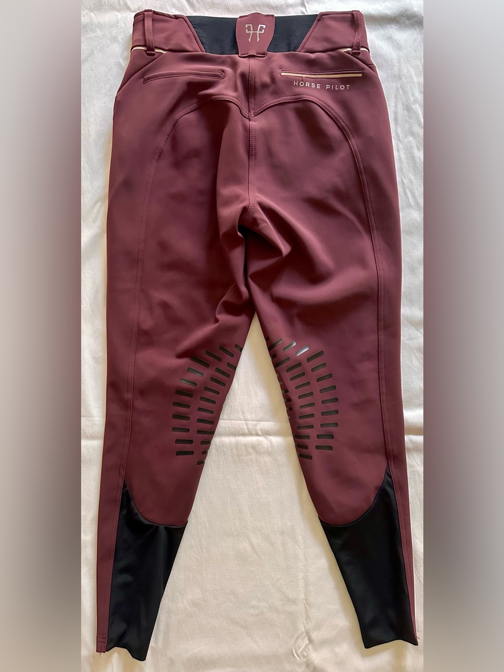 Women’s Burgundy Horse Pilot Riding Breeches - Picture 2 of 6